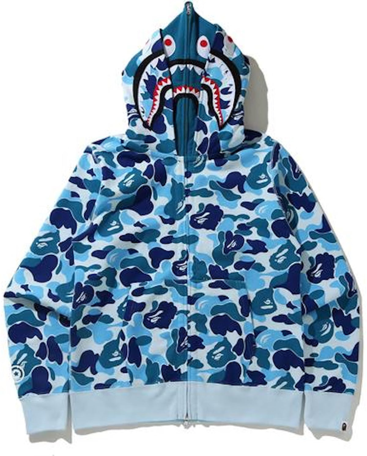 BAPE “Blue Camo Shark Full Zip Hoodie” – PXRE