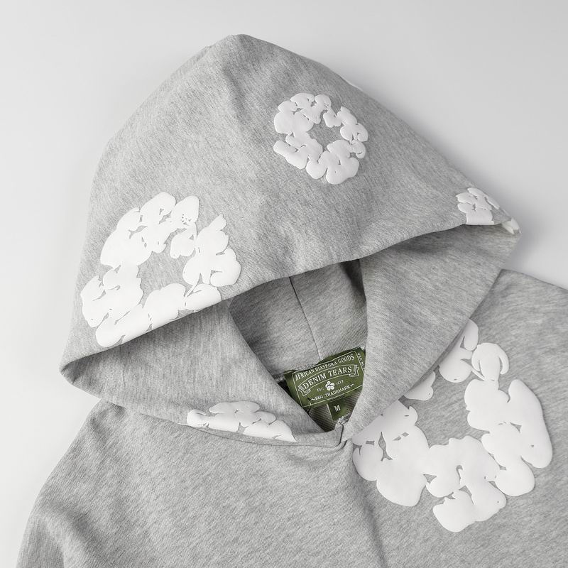 Denim Tears “Cotton Wreath” Hoodie — Heather Grey