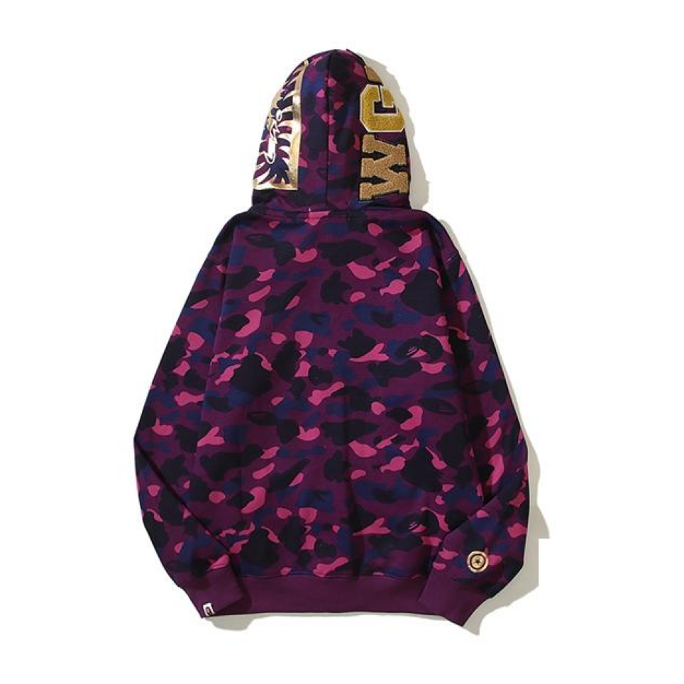 BAPE® Purple Camo Shark Full-Zip Hoodie — Premium Street Icon | Fast Shipping